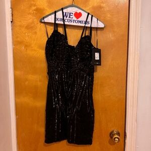 Hottest Around Sequin Dress - Black